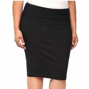 Plus Size 22 3x New Torrid Vintage Black pinstripe Pencil Skirt